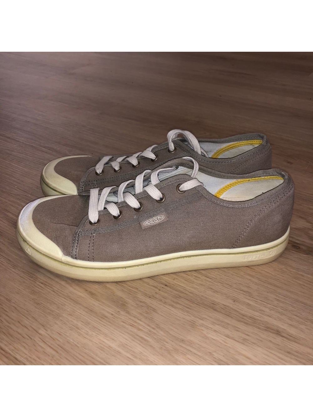 KEEN ELSA III CORONADO CANVAS SNEAKERS CASUAL SHOES TAUPE BROWN GRAY WOMENS 11